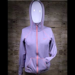 Ladies Nike Therma-Fit Pink/Gray Hoodie